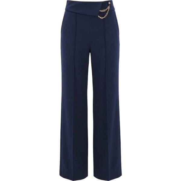 pantaloni Rinascimento blu tinta unita