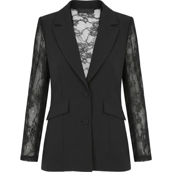 blazer Rinascimento nero a fiori