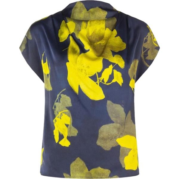 top Rinascimento blu a fiori