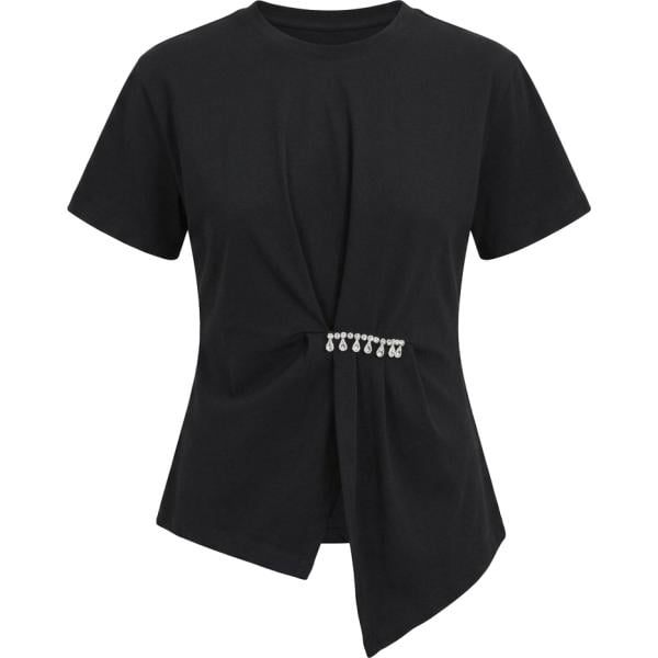 t-shirt Rinascimento nero tinta unita