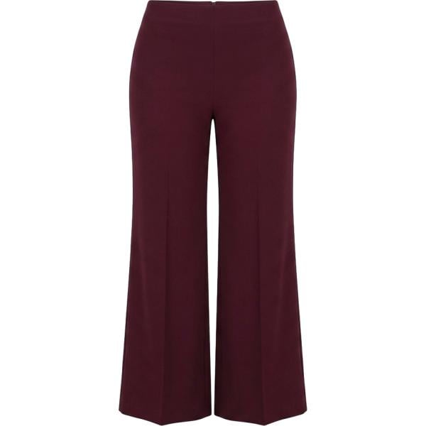 pantaloni a palazzo Rinascimento marrone tinta unita