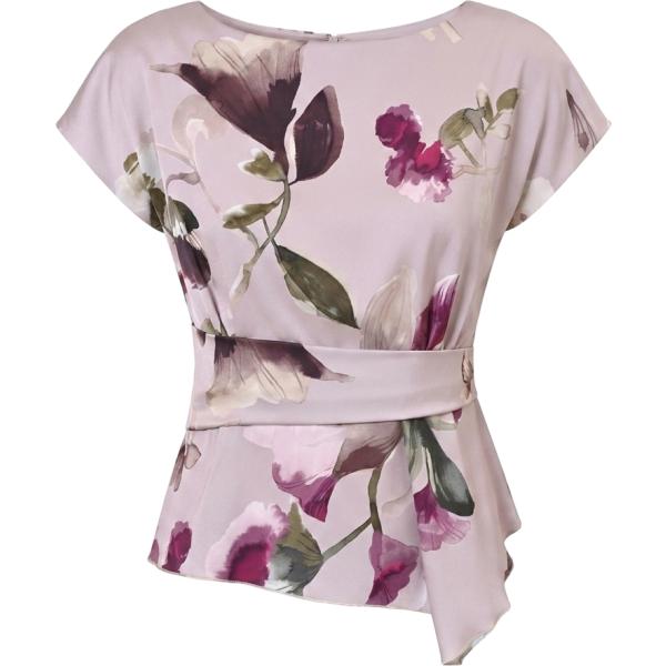 t-shirt Rinascimento grigio a fiori
