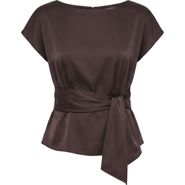 bluse Rinascimento marrone tinta unita