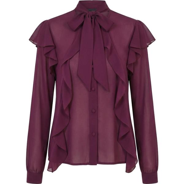 bluse Rinascimento rosso tinta unita