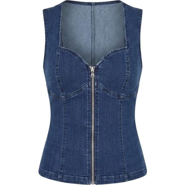 gilet Rinascimento blu tinta unita