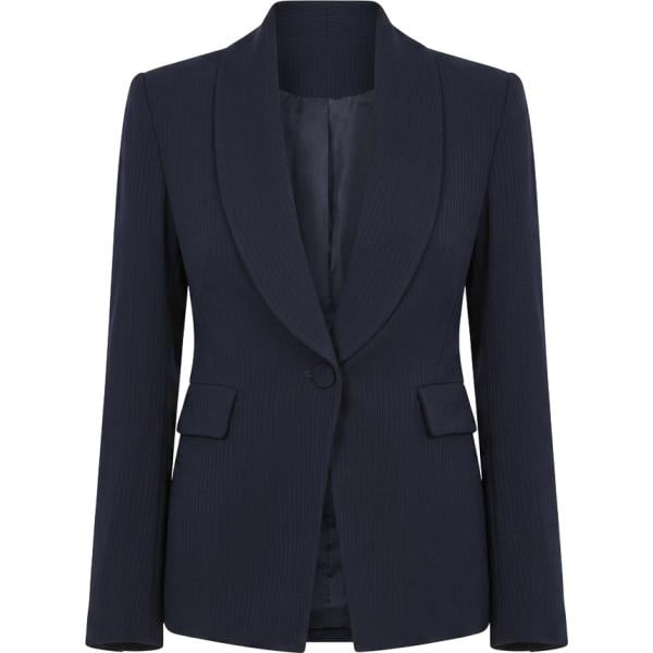 Giacca da donna in blu scuro a righe monopetto Rinascimento