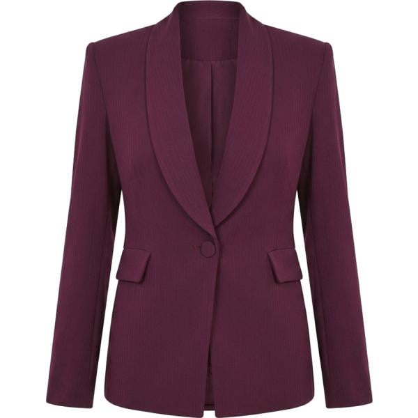 Giacca da donna in bordeaux con scollo monopetto a maniche lunghe Rinascimento