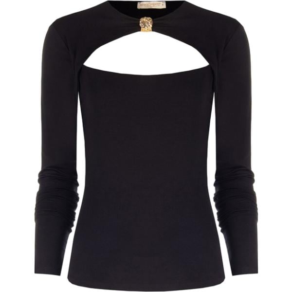 t-shirt Rinascimento nero tinta unita