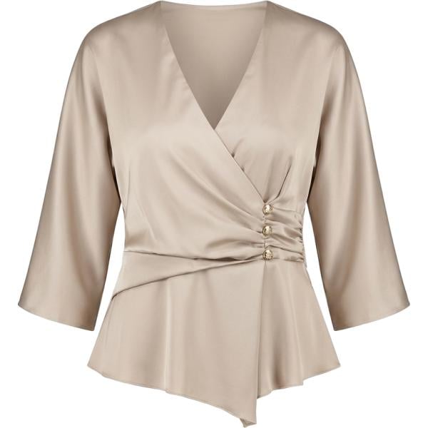 bluse Rinascimento grigio tinta unita