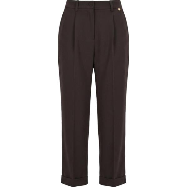 pantaloni Rinascimento marrone tinta unita