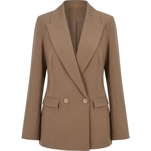 Giacca da donna in marrone scuro con scollo made in italy Rinascimento