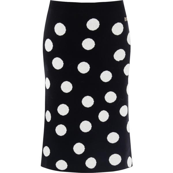gonne longuette Rinascimento nero a pois
