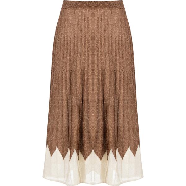 gonne longuette Rinascimento marrone con stampe