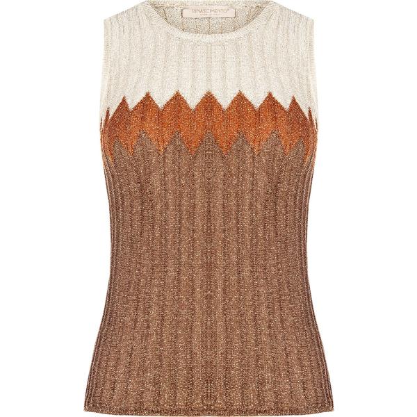 top Rinascimento bianco con stampe