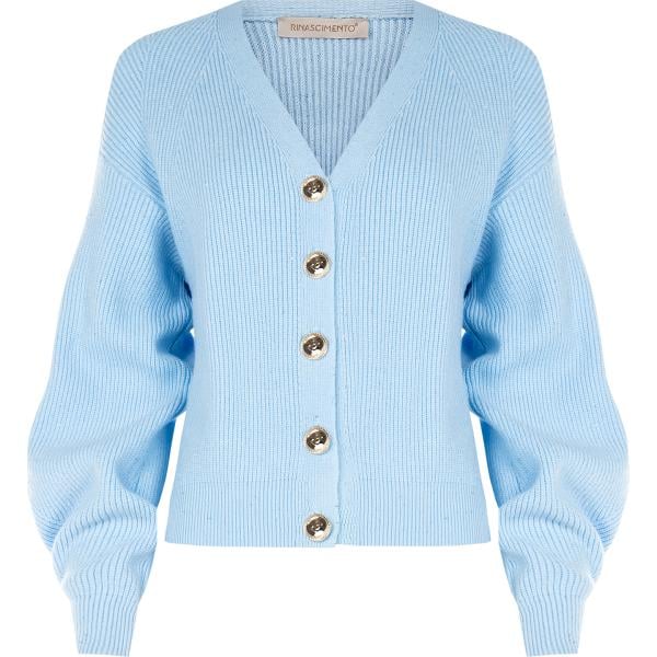 cardigans Rinascimento blu tinta unita