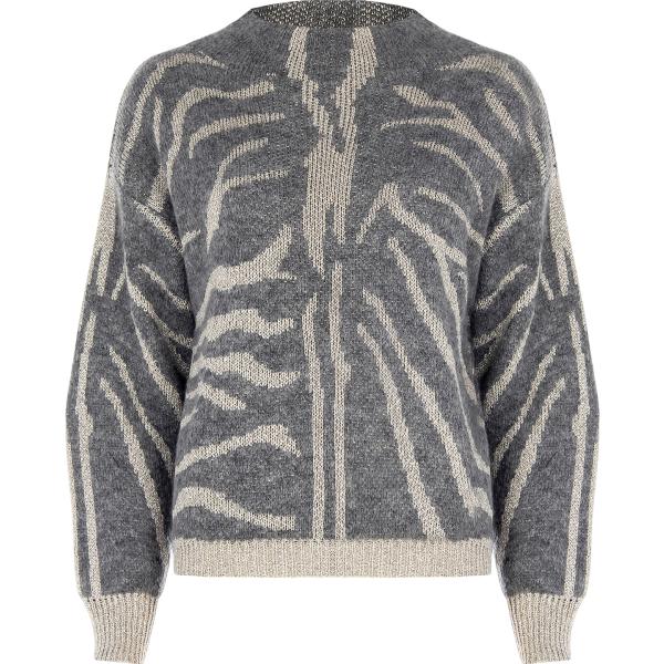 maglieria Rinascimento grigio animalier