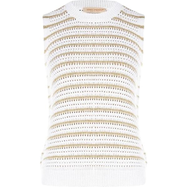 top Rinascimento bianco a righe