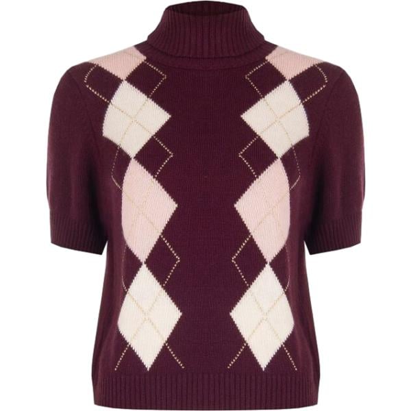 Maglione da donna in rosso classico collo a dolcevita in viscosa Rinascimento Rinascimento
