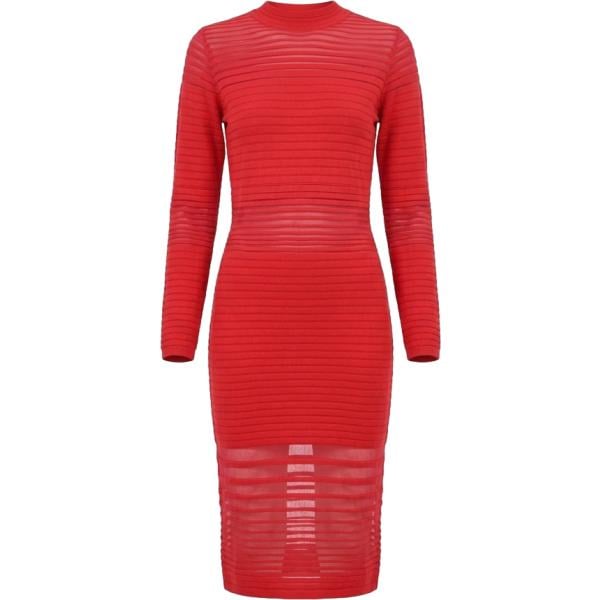 vestiti midi/longuette Rinascimento rosso tinta unita