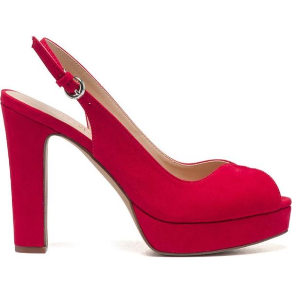 sandali col tacco Lora Ferres rosso