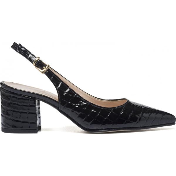 décolleté Lora Ferres nero con stampe