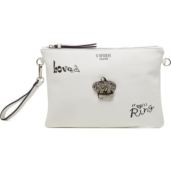 clutch Swish Jeans bianco
