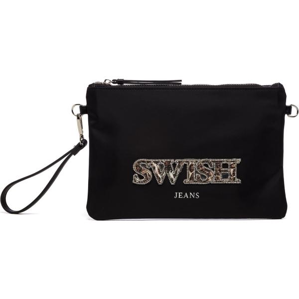 clutch Swish Jeans nero animalier