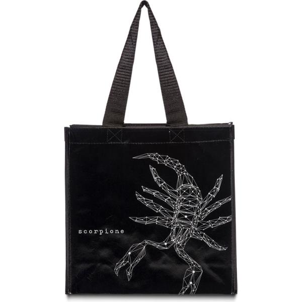 shopping bag PittaRosso nero con stampe