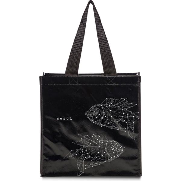 shopping bag PittaRosso nero con stampe