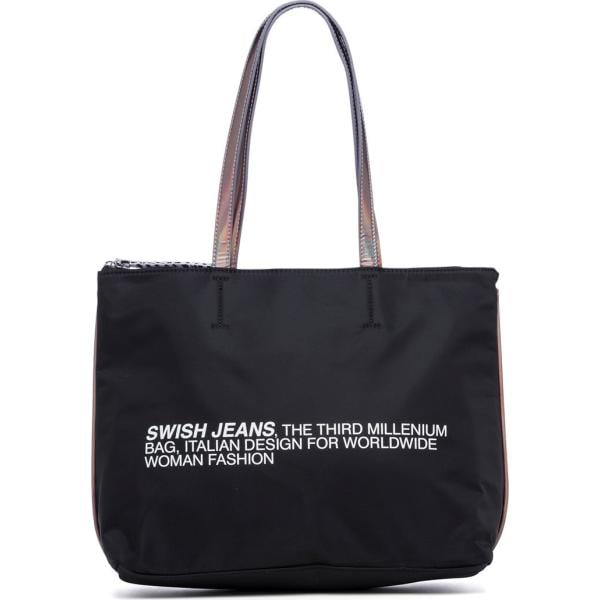 borse a spalla Swish Jeans nero con stampe