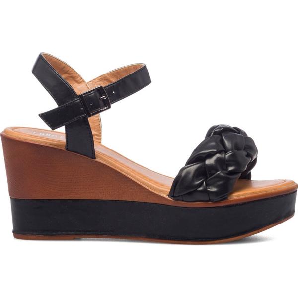 sandali in pelle Lora Ferres nero