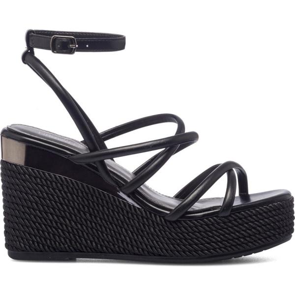 sandali in pelle Lora Ferres nero
