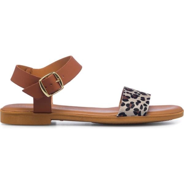 sandali in pelle Lora Ferres marrone animalier