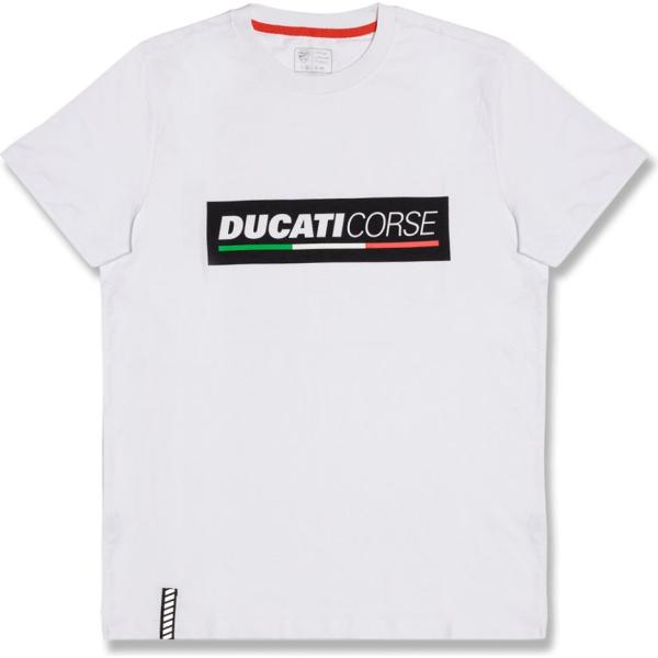 t-shirt Ducati bianco con stampe