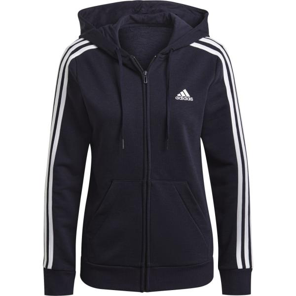 felpe con cappuccio Adidas nero a righe