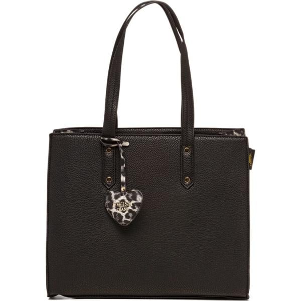 borse a spalla Swish Jeans nero animalier