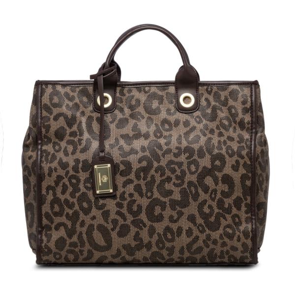 borse a mano Lumberjack nero animalier