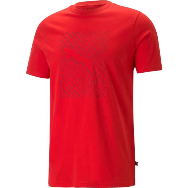 t-shirt Puma rosso con stampe