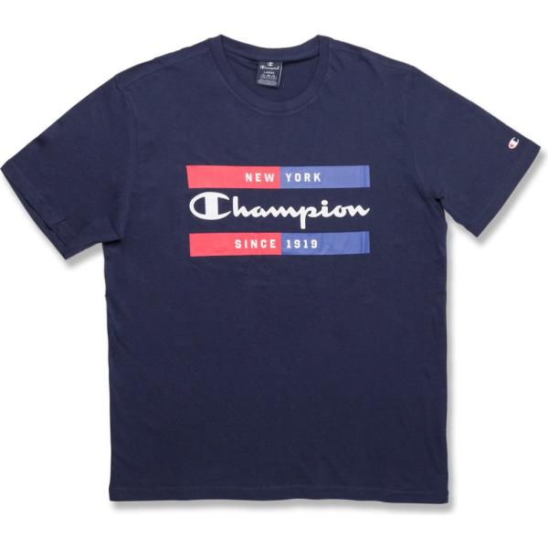 t-shirt Champion blu con stampe
