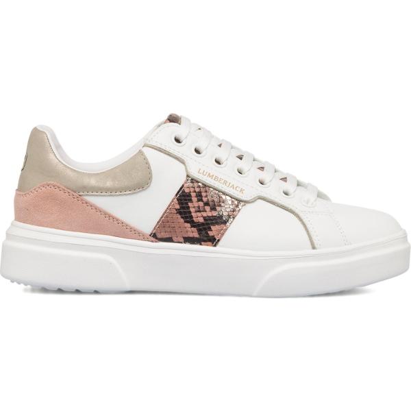 sneakers Lumberjack bianco animalier