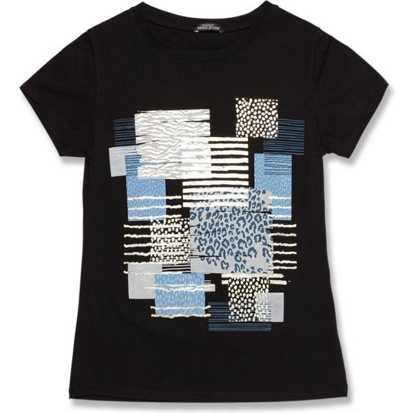 t-shirt Swish Jeans nero animalier