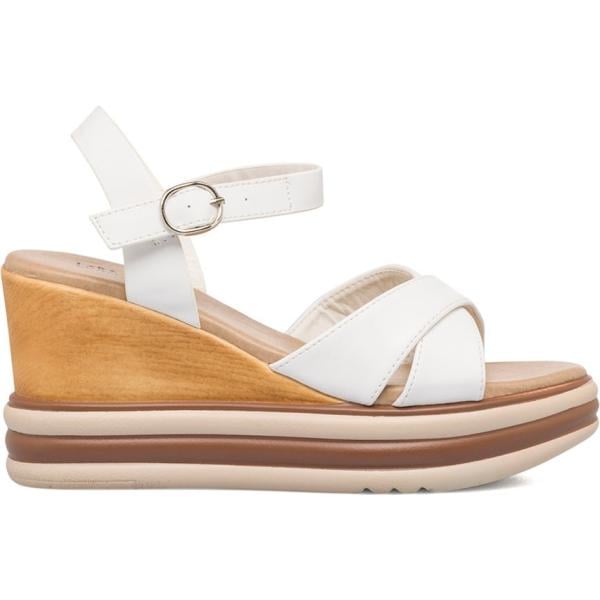 sandali in pelle Lora Ferres bianco