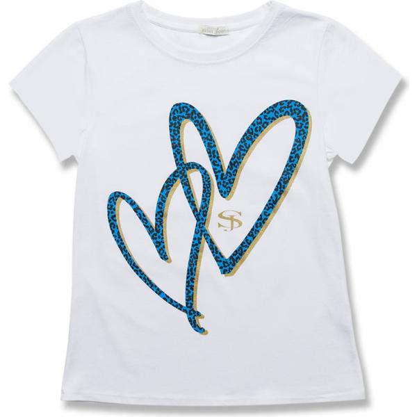 t-shirt Swish Jeans bianco animalier