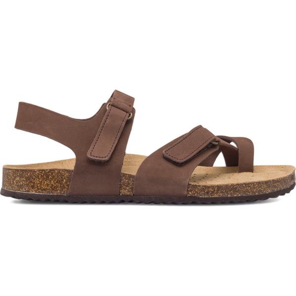 sandali in pelle Geox marrone