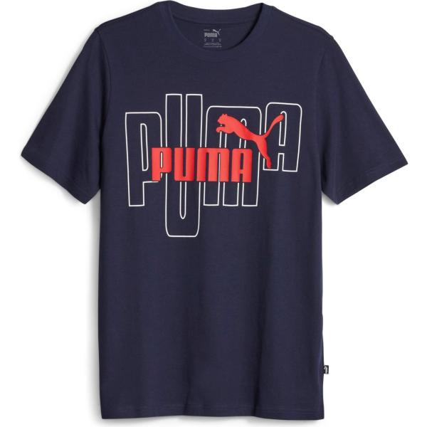 t-shirt Puma blu con stampe