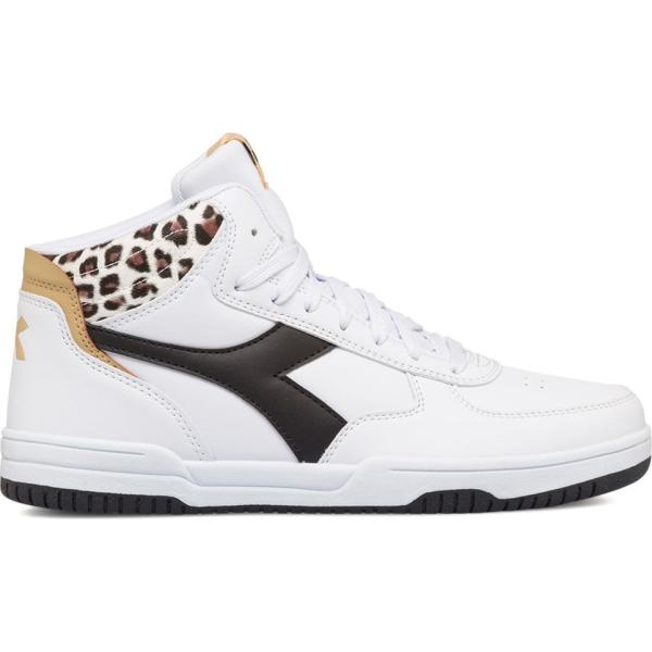 sneakers alte Diadora bianco animalier