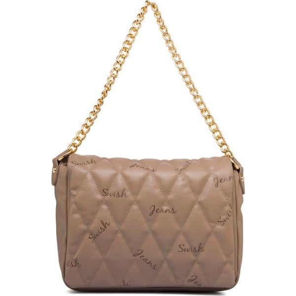 borse a tracolla Swish Jeans marrone con stampe