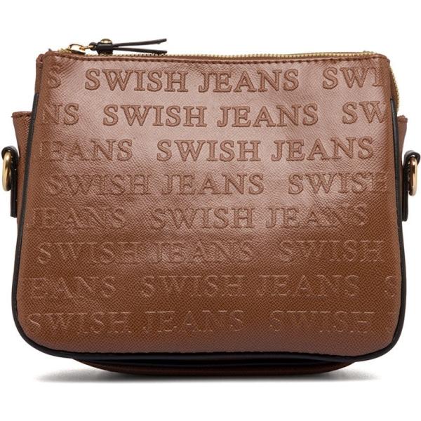 borse a tracolla Swish Jeans marrone con stampe