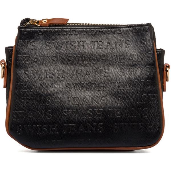 borse a tracolla Swish Jeans nero con stampe