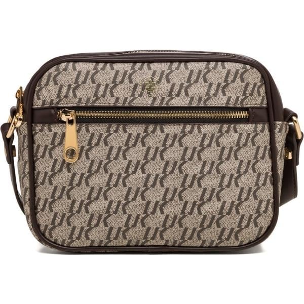 borse a tracolla Lumberjack marrone con stampe
